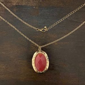 Locket with Pink “Stone”